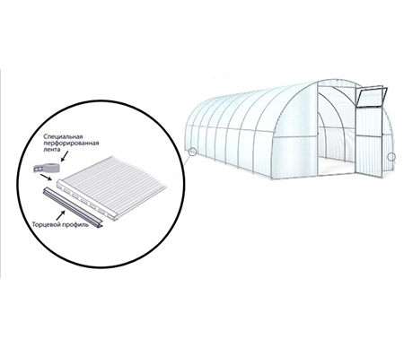 Торцевой поликарбонатный профиль UP (4 мм)